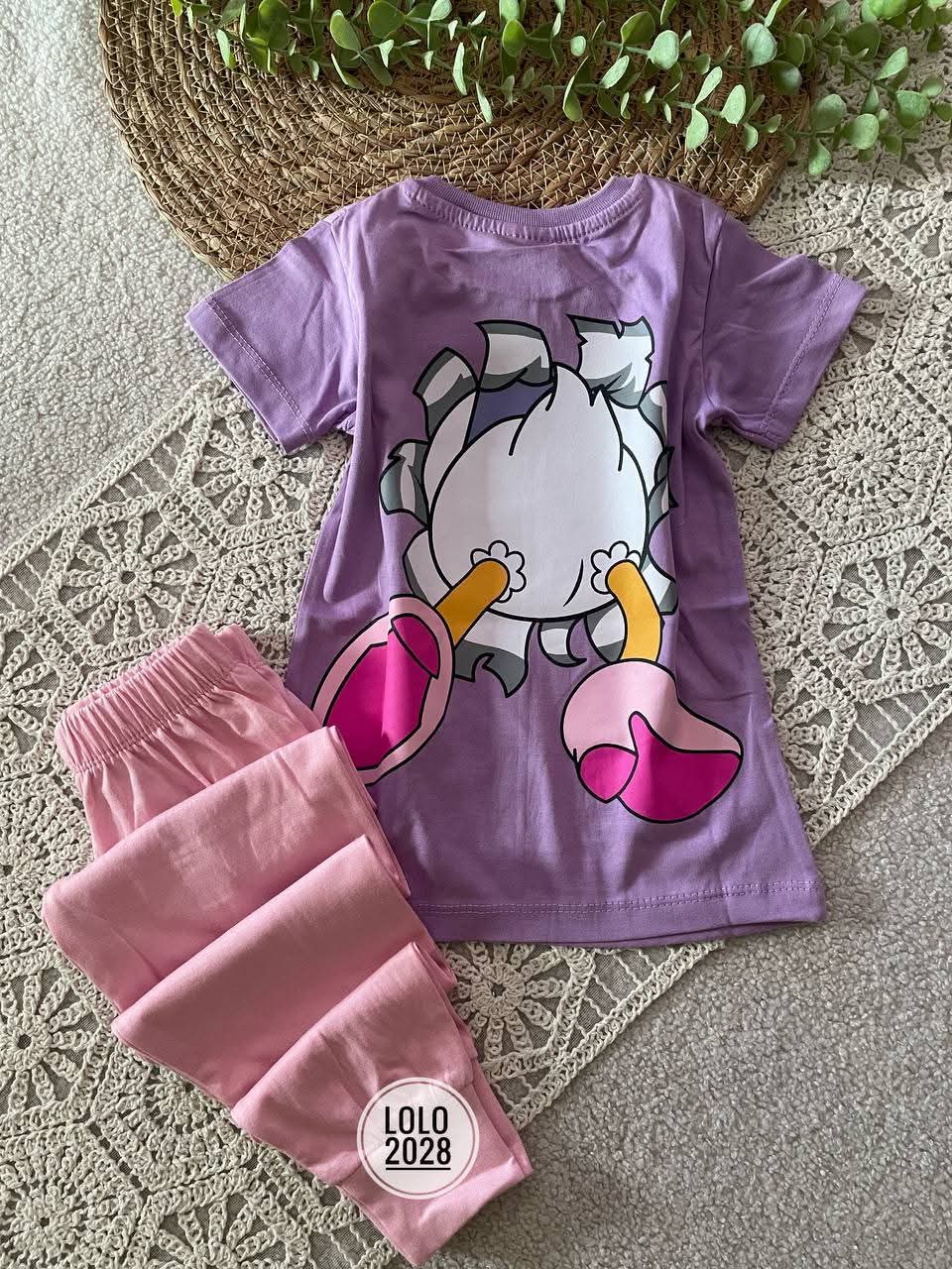 طقم ريمو بنطلون ديزى 🩷💜