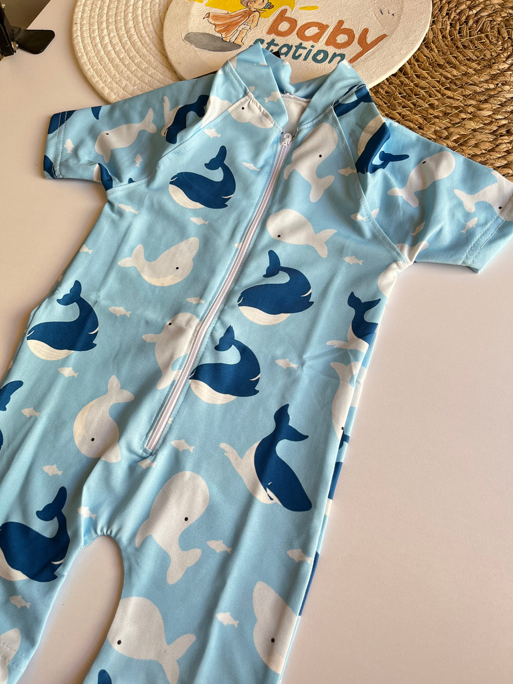 Swimsuit baby blue whale 🐳