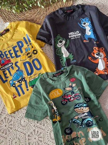 Pack of 3 t-shirts animals 🐢