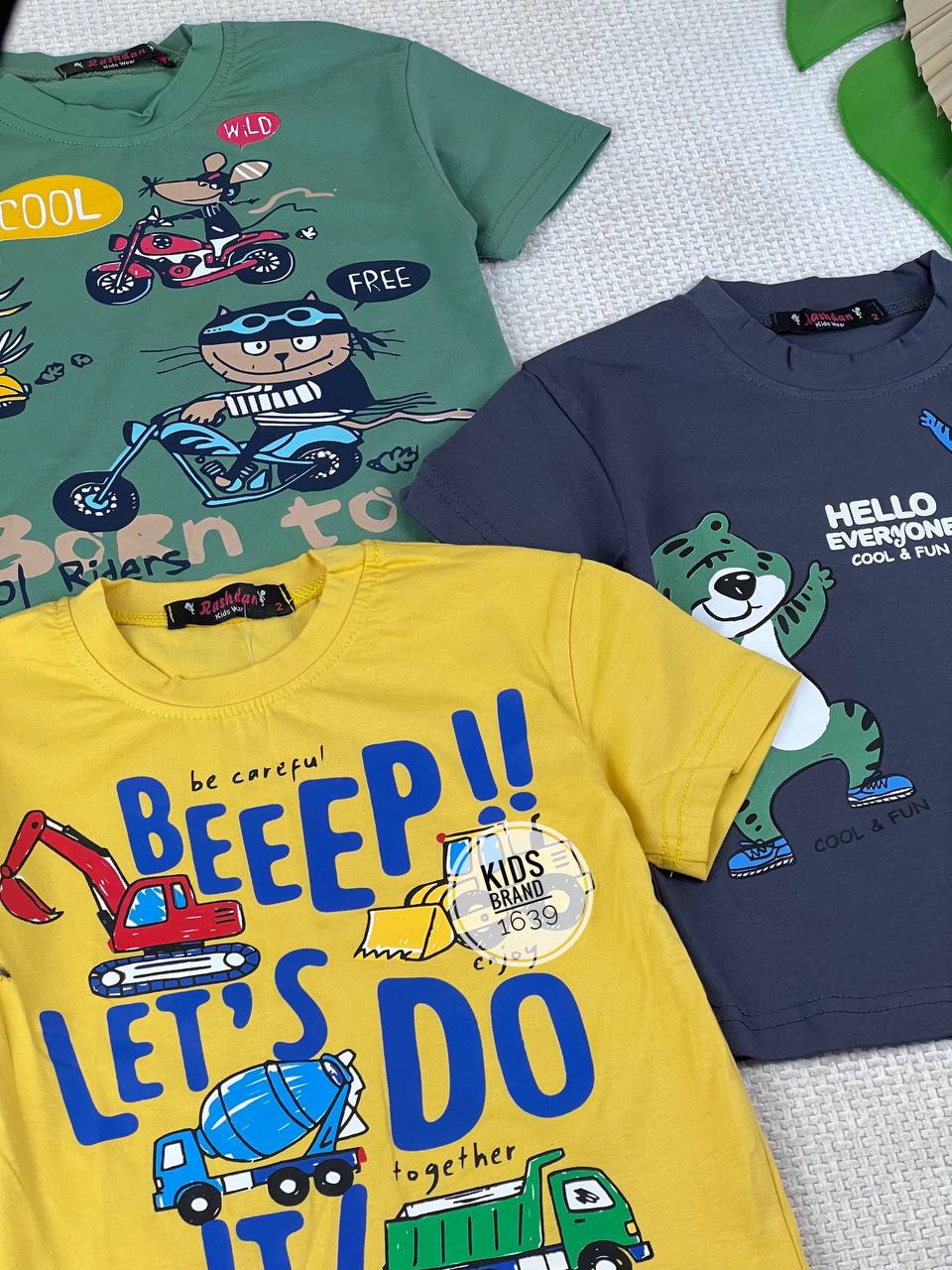 Pack of 3 t-shirts animals 🐢