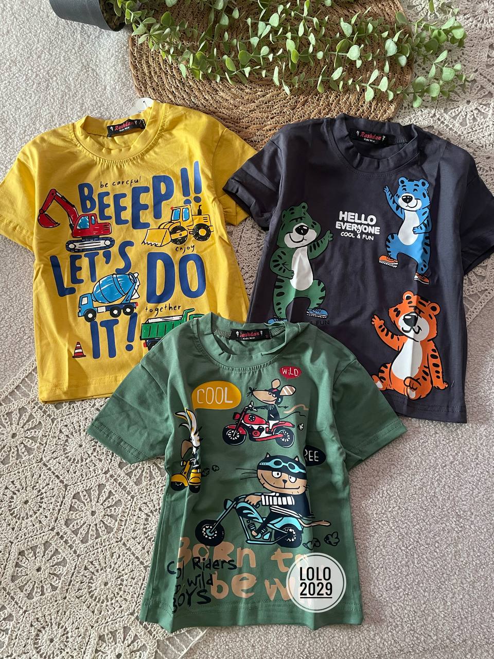Pack of 3 t-shirts animals 🐢
