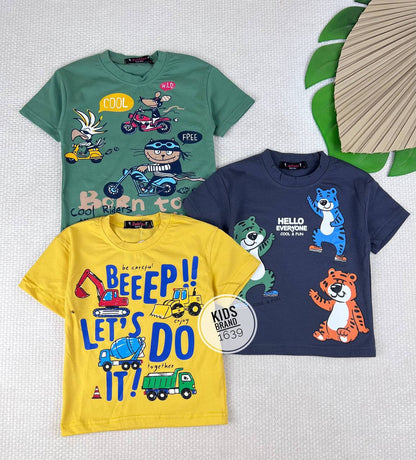 Pack of 3 t-shirts animals 🐢